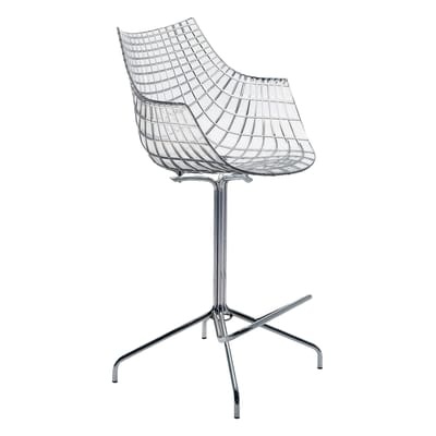 Meridiana Hochstuhl - Driade transparent en plastikmaterial