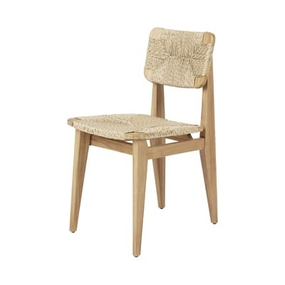C-Chair Stuhl / OUTDOOR - Teakholz & Polyethylenschnur / Neuauflage von 1947 - Gubi beige/holz natur en plastikmaterial/holz