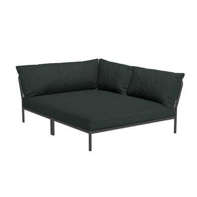 Level 2 Cozy Sofa / Weiche Rückenlehne & tiefe Sitzfläche - Eckmodul rechts L 173,5 x T 139 cm - Houe grün en textil