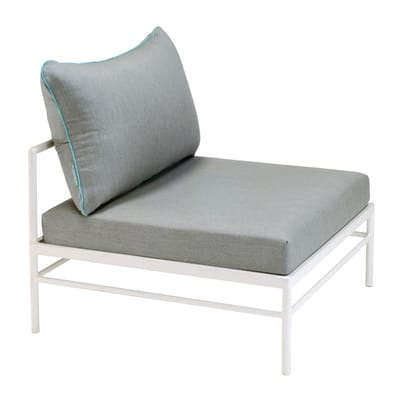 Modulares Gartensofa Rivage textil grau / Mittelmodul - Stoffbezug - Vlaemynck grau en textil