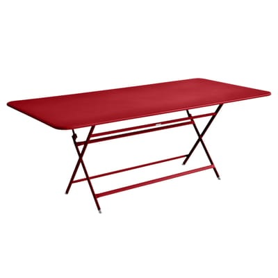 Caractère Klapptisch / 90 x 190 cm - für 8-10 Personen - Fermob rot en metall