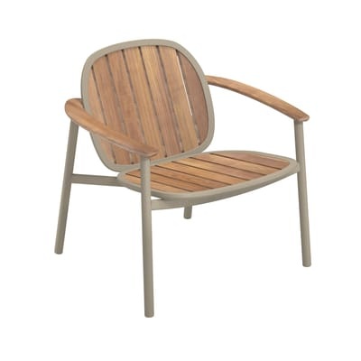 Lounge-Sessel Twins holz beige Holz & Metall - Emu beige en holz