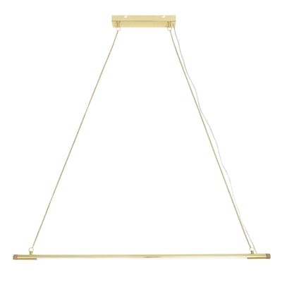 Gold LED Pendelleuchte / Metall & Eiche - L 124 cm - Bloomingville gold/metall en metall