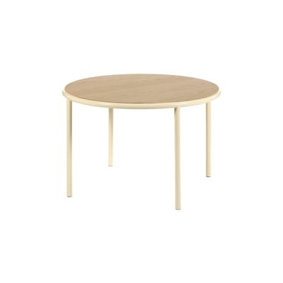 Wooden Runder Tisch / Ø 120 cm - Eiche und Stahl - valerie objects weiß/beige/holz natur en holz