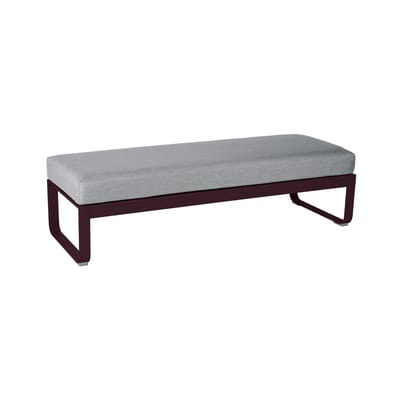 Bellevie Gepolsterte Bank / Table basse (coussin amovible) - L 148 cm / Gris flanelle - Fermob rot/grau en textil