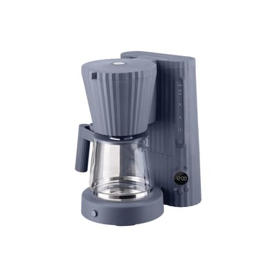 Filterkaffee-Maschine Plissé plastikmaterial grau / Programmierbar - 1,5 l /10 Tassen - Alessi grau en plastikmaterial