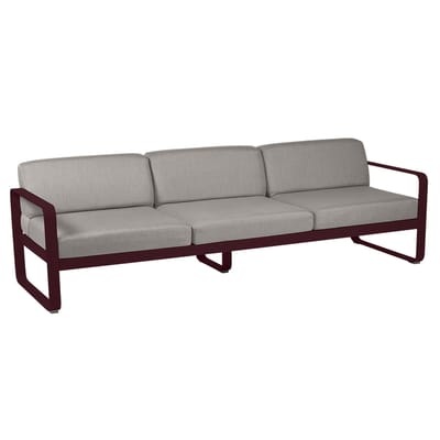 Bellevie Sofa 3 places / L 235 cm - Tissu taupe grisé - Fermob rot/beige en metall/textil