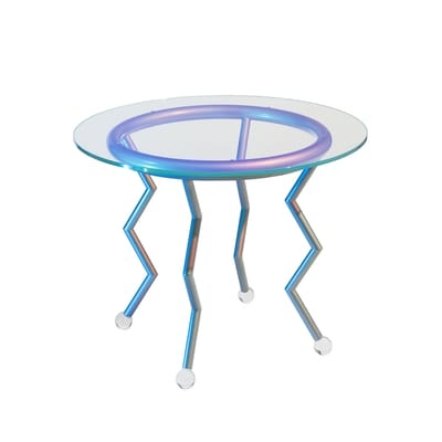 Medusa - Night Tales Runder Tisch / By Masanori Umeda, 1982-2020 - Limitierte Ausgabe - Memphis Milano transparent en glas
