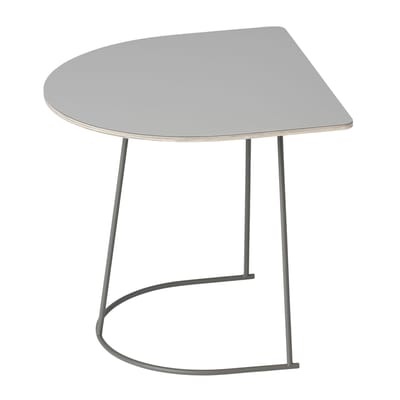 Airy Half Beistelltisch / 44 x 39 cm - Muuto grau en metall/holz