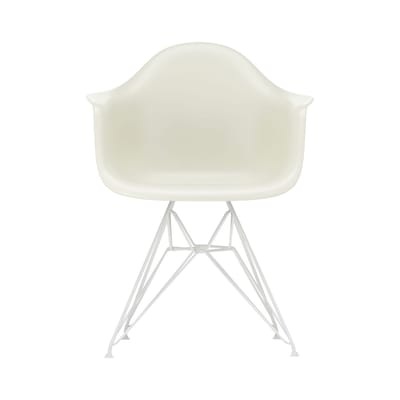 DAR - Eames Plastic Armchair Sessel / (1950) - Beine weiß - Vitra grau en plastikmaterial