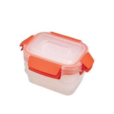 4x Nest Lock Vorratsdosenset 3-tlg. (3x 540ml), orange
