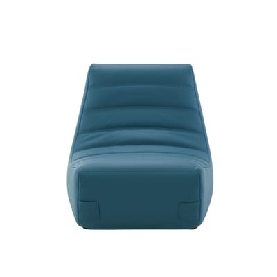 Lounge Sessel Saparella leder blau (1965) / Kunstleder - Seitenelement - Cinna blau en leder