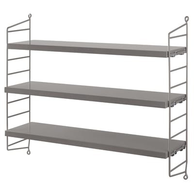 String Furniture String Pocket Wandregal grau-grau
