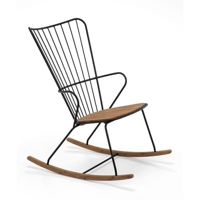 Houe - Gartenschaukelstuhl PAON - schwarz - Holz - 59cm