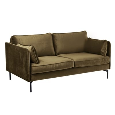 PPno.2 Sofa 2 Sitze / Velours - L 173 cm - Pols Potten braun/grün en textil