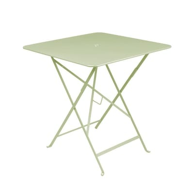 Bistro Klapptisch 71 x 71 cm - Klapptisch - Mit Loch für Sonnenschirm - Fermob grün en metall