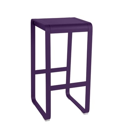 Bellevie Barhocker / H 75 cm - Aluminium - Fermob violett en metall