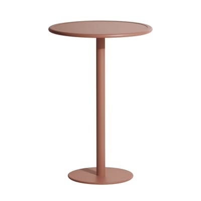 Week-end Stehtisch / Ø 70 x H 105 cm - Aluminium - Petite Friture braun en metall