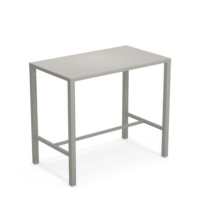 Nova hoher Tisch / 120 x 70 cm x H 105 cm - Stahl - Emu grau en metall