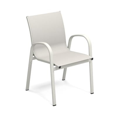 Holly Stapelbarer Sessel / Stoff - Emu weiß en textil