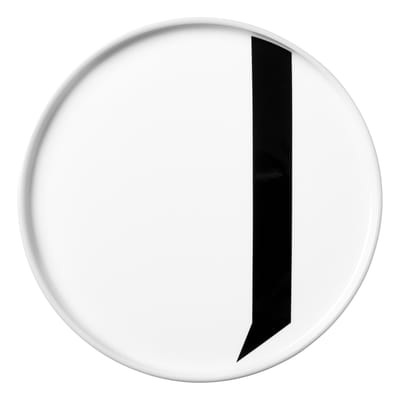 A-Z Teller / Porzellan - Buchstabe J - Ø 20 cm - Design Letters weiß en keramik