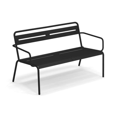 Star Stapelbare Bank / Mit Armlehnen - L 129 cm - Emu schwarz en metall