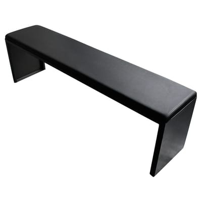 Irony Pad Bank / Sitzfläche aus Leder - L 210 cm - Zeus schwarz en metall/holz