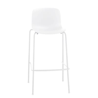 Troy Outdoor Barhocker / Kunststoff & 4 Stuhlbeine aus Metall - H 65 cm - Magis weiß en metall/plastikmaterial