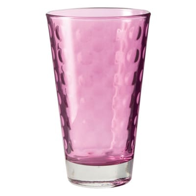 Optic Longdrink Glas / H 13 cm x Ø 8 cm - 30 cl - Leonardo violett en glas