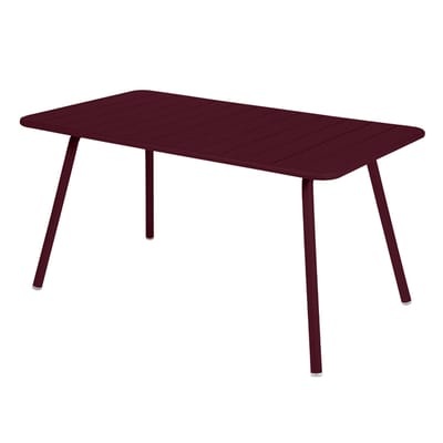 Luxembourg rechteckiger Tisch / 6 personnes - 143 x 80 cm - Aluminium - Fermob rot en metall