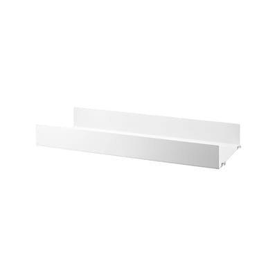 String® System Regal / Lochblech, HOHER Rand - L 58 x T 20 cm - String Furniture weiß en metall