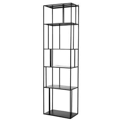 Metal Tall Single Regal / L 50 cm x H 179 cm - Pols Potten schwarz en metall
