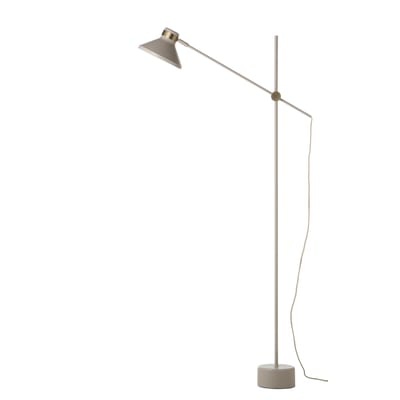 Frandsen-MR Floor Lamp, Matt Taupe/Antique Brass