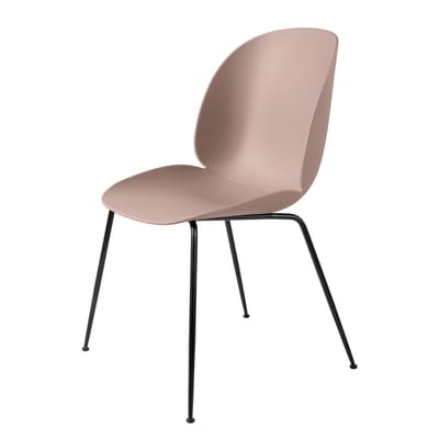 Beetle Stuhl / Gamfratesi - Stuhlbeine schwarz - Gubi rosa en metall/plastikmaterial