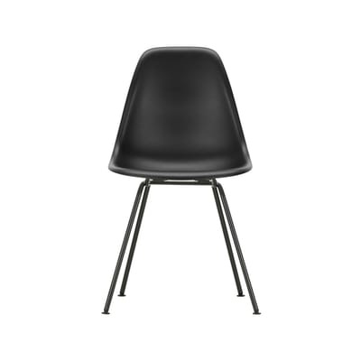 Stuhl RE DSX - Eames Plastic Side Chair plastikmaterial schwarz / (1950) - Beine schwarz / recycelt - Vitra schwarz en plastikmaterial