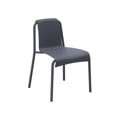 Nami Stapelbarer Stuhl / Recycling-Kunststoff - Houe grau en plastikmaterial