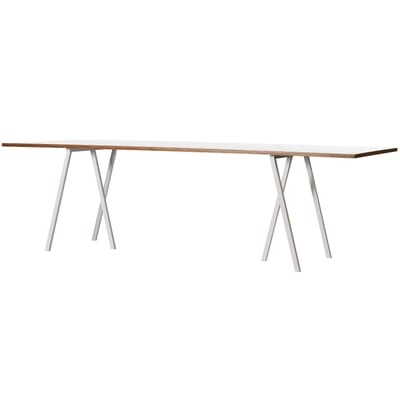 Loop rechteckiger Tisch B 200 cm - Hay weiß en metall/holz