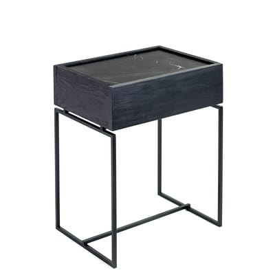 Nero Beistelltisch / mit Schublade - Marmor & Holz - Serax schwarz en metall/stein