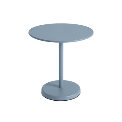 Linear Café Runder Tisch / Ø 70 cm - Stahl - Muuto blau en metall