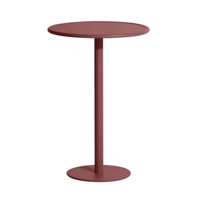 Week-End Stehtisch / Ø 70 x H 105 cm - Petite Friture rot en metall