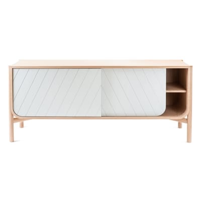Marius Anrichte / TV-Möbel - L 185 x H 65 cm - Hartô grau/holz natur en holz