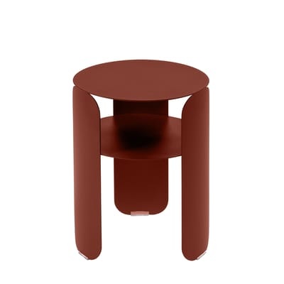 Bebop Beistelltisch / Ø 35 x H 45 cm - Fermob rot/braun en metall
