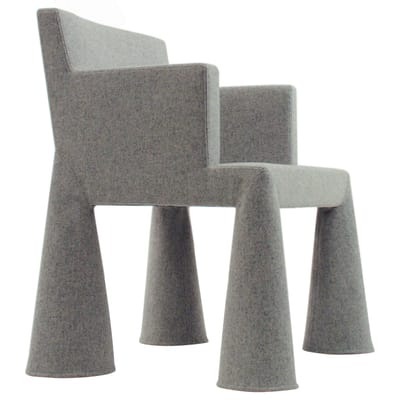 V.I.P. Chair Sessel mit Rollen - Moooi grau en textil