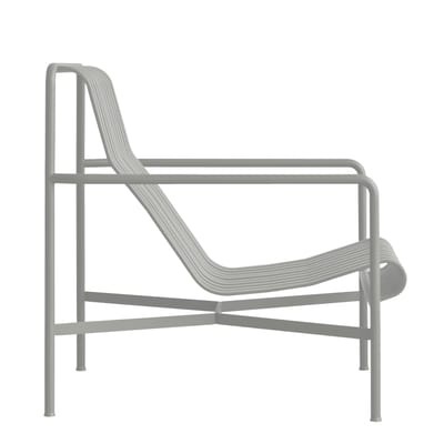 Palissade Lounge Sessel / mit hoher Rückenlehne - R & E Bouroullec - Hay grau en metall