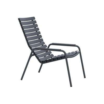 ReCLIPS Lounge-Sessel / Armlehnen Metall - Recycling-Kunststoff - Houe grau en plastikmaterial