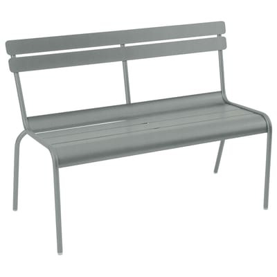 Luxembourg Bank mit Rückenlehne / 2-3-Sitzer - L 118 cm - Aluminium - Fermob en