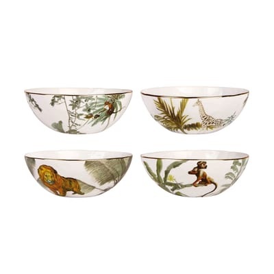 Jungle Schale / 4er Set - Porzellan - & klevering bunt en keramik