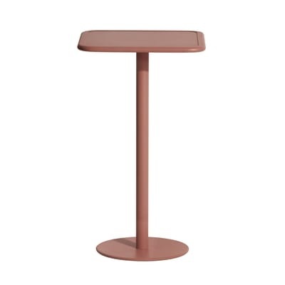 Week-end Stehtisch / 60 x 60 cm x H 105 cm - Aluminium - Petite Friture braun en metall