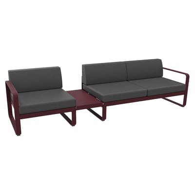 Bellevie Sofa / n° 1 A - L 275 cm - Stoff graphitgrau - Fermob grau en metall/textil