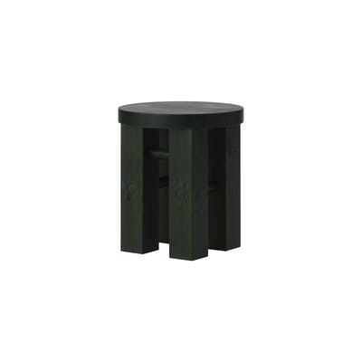 Hocker Fyr holz grün / Ø 40 x H 45 cm - Normann Copenhagen en